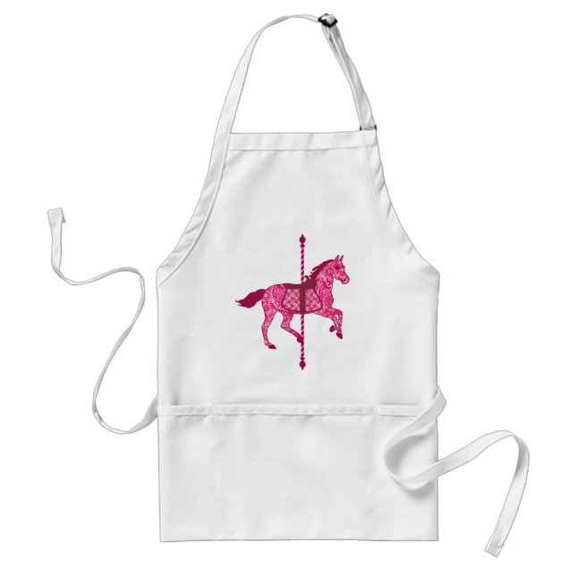 Avental Carrossel Horse - Rosa Fuchsia (Frente)