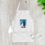 Avental Cartografia Engraçado e Irritado do Pinguim Onda L<br><div class="desc">Cozinhe, assar e grill em estilo com este avental engraçado e zangado de desenho animado de pinguim! Apresentando um pinguim rabugento, mas amável, com uma expressão lúdica, este design único é perfeito para chefs, cozinheiros domésticos, mestrados de CHURRASCO, e qualquer um que ama um pouco de humor na cozinha. Esteja...</div>