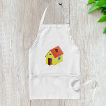 Avental Casa do Barn Amarelo<br><div class="desc">Apresentando nossa charmosa Casa Amarela Apron, uma deliciosa adição à sua roupa de cozinha que combina praticidade com encanto pitoresco. Este avental desenhado de forma exclusiva apresenta um gráfico vibrante de uma casa de celeiro amarelo beijada pelo sol, criando uma atmosfera quente e convidativa no seu espaço culinário. Feito de...</div>
