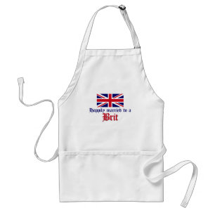 Avental Casado feliz a um Británico