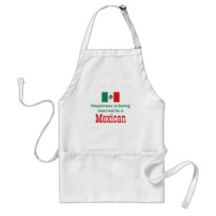 Avental Casado feliz a um mexicano