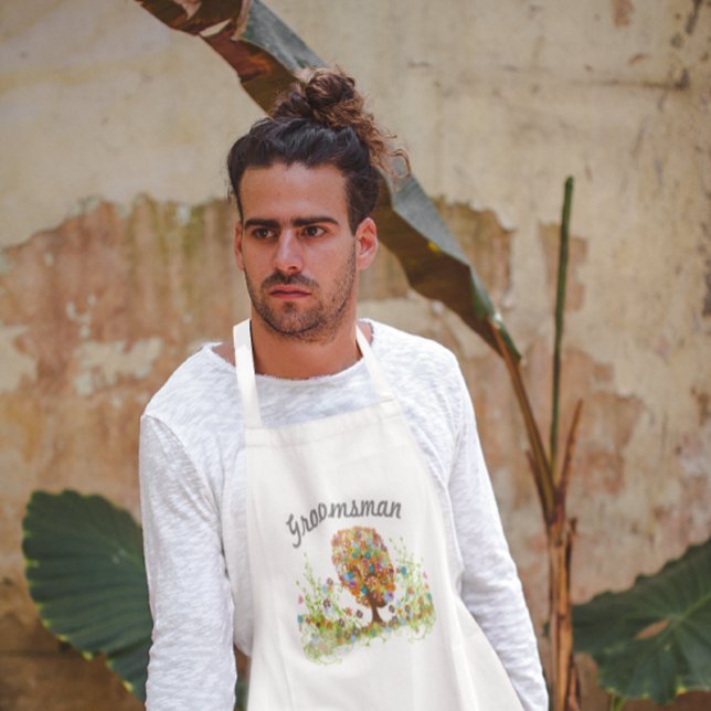 Avental Casamento Encantado do Branch do Lado da Floresta (Criador carregado)