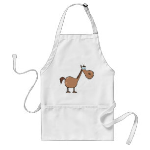 Avental Cavalo Derpy Engraçado Cavalo-Marinho Castanho Bes