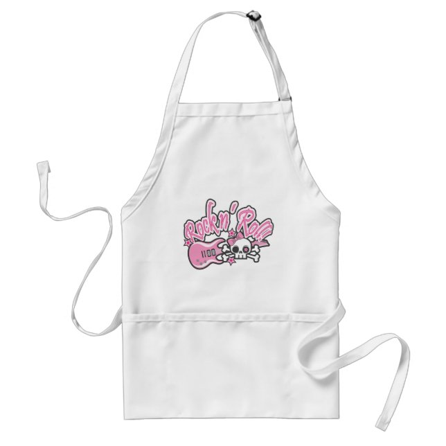 Avental Caveira Girly Rock n' Roll (Frente)