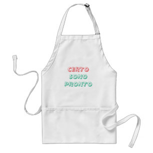 Avental certo sono prontamente italiano Apron