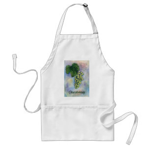 Avental Chardonnay Wine Graphics & Description Apron