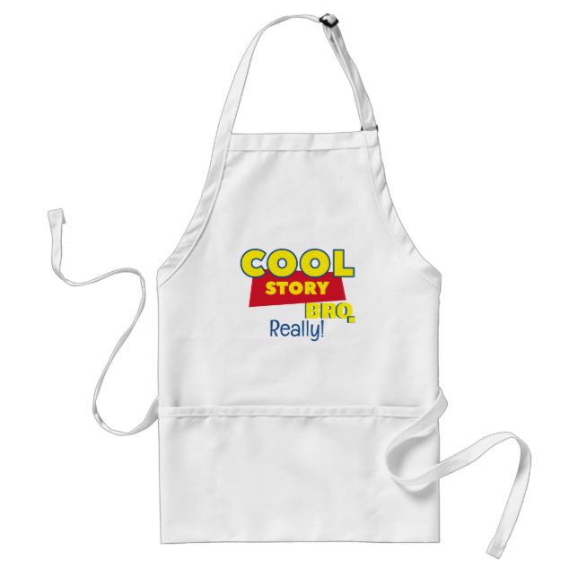 Avental Chef Apron Engraçado com Bolas, Cool Story Bro (Frente)