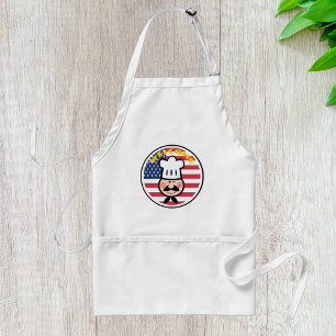 Avental Chef Bem-vindo com bandeira americana