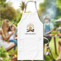 Chef de Viração de Grelha Nome Personalizado Texto