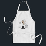 Avental Chef Humorístico e magro<br><div class="desc">Engraçado senso de humor Chef Apron pronto para você personalizar se quiser usando nossa área de ferramentas de edição. Apresentando uma cara de desenho de chef magra que diz "Nunca confie em um chef magra. É melhor você sair para comer." ✔ Nota: Nem todas as áreas de modelo precisam ser...</div>