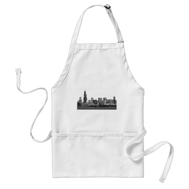Avental Chicago Skyline Etch (Frente)