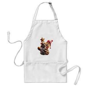 Avental Chipmunk Com Pine Cone Tree