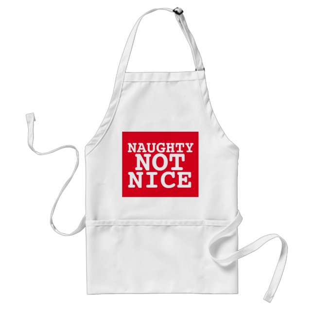 AVENTAL CHRISTMAS KITCHEN APRONS NAIGHTY NÃO BOM (Frente)