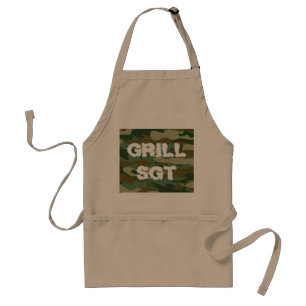 Avental CHURRASCO do sargento Grill com camuflagem do exé