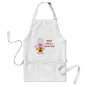 Avental CHURRASCO engraçado do porco dos desenhos animado