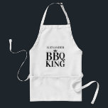 Avental Churrasco Moderno, Pai Da Coroa do Rei Grill Para<br><div class="desc">Adulto Mestre Coroa CHURRASCO Personalizada Apron</div>