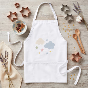 Avental Chuva de Pastel e Estrelas Baby Shower