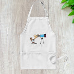 Avental Cientista com Telescope Astronomy Science Humor<br><div class="desc">Cozinhe, experimente ou crie em estilo com este divertido cartoon científico. Com um cientista esquisito olhando através de um telescópio, esse design é perfeito para amantes da astronomia, entusiastas da ciência e geeks de laboratório. Quer você esteja na cozinha, na sala de aula, ou no laboratório, este avental adiciona um...</div>