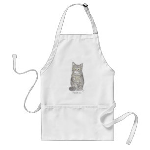 Avental Cinza Kitten Apron