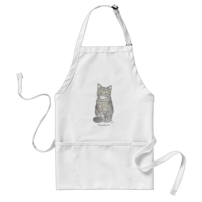 Avental Cinza Kitten Apron (Frente)
