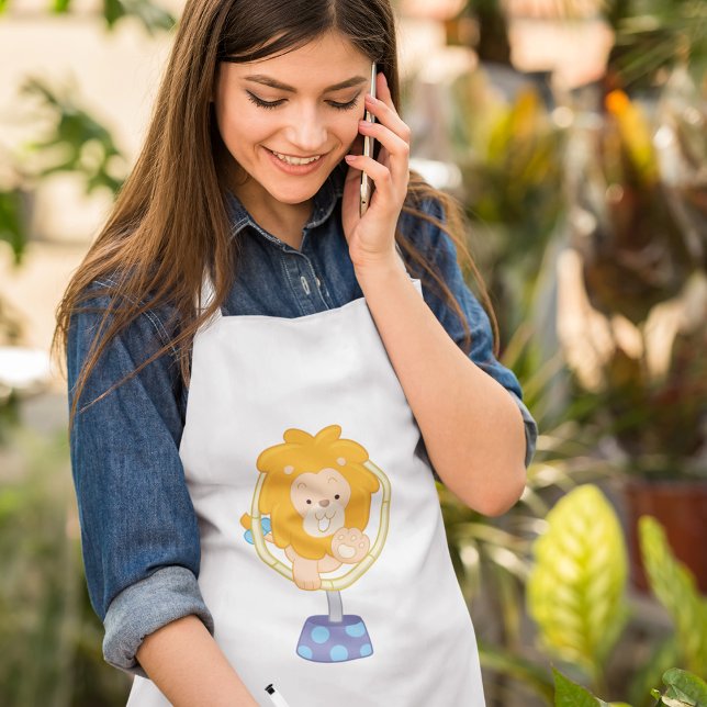 Avental Circus Lion Pulando Através De Um Hoop (Criador carregado)