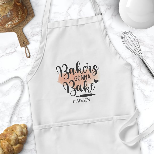 Avental Citação do Rolo de Massa dos Bakers Gonna Bake (Criador carregado)