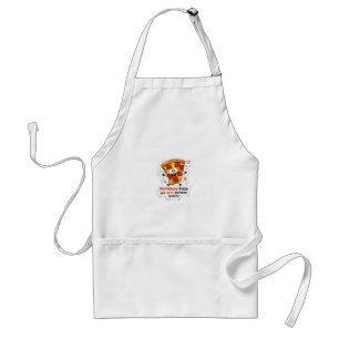Avental Clipart de Pizza Kawaii com Fundo Transparente