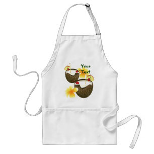 Avental Coconut Bebe Luau Partido Tropical Apron