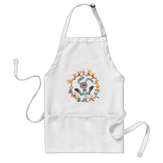 Avental Coelhos de Cartoon Bonitos Mandala Apron