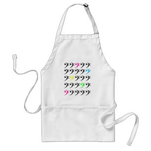 Avental Colorida Bass Clef Apron