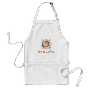 Avental com Logotipo de Grão de Café Fresco