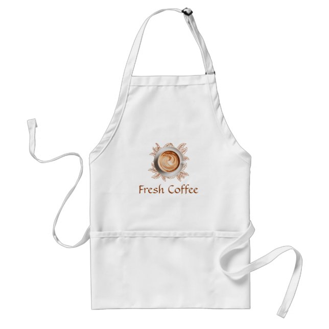 Avental com Logotipo de Grão de Café Fresco (Frente)