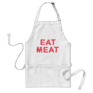 Avental Coma o texto meaty da carne
