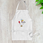 Avental Comida de servidor de galeria<br><div class="desc">Um galo servindo carregando de comida em uma bandeja. Esta design parece realmente eficaz nestes Apron</div>