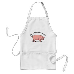 Avental "Como bumbuns de porco..." Apron com porco