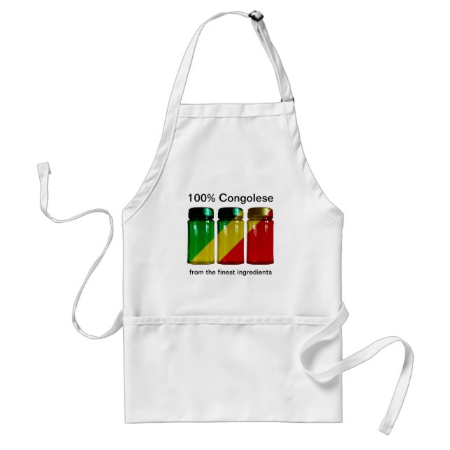 Avental Congo-Brazzaville Flag Spice Jars Apron (Frente)