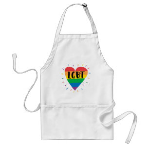 Avental Coração Arco-Íris LGBT