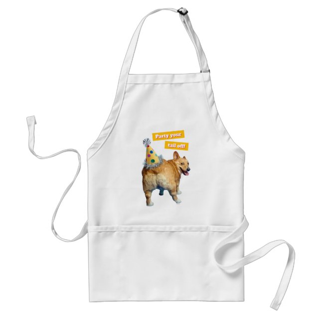 Avental Corgi Butt Birthday Hat (Frente)
