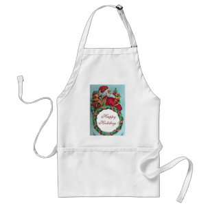 AVENTAL COROA ENGRAÇADA CÓMICO DO XMAS DO PAPAI NOEL