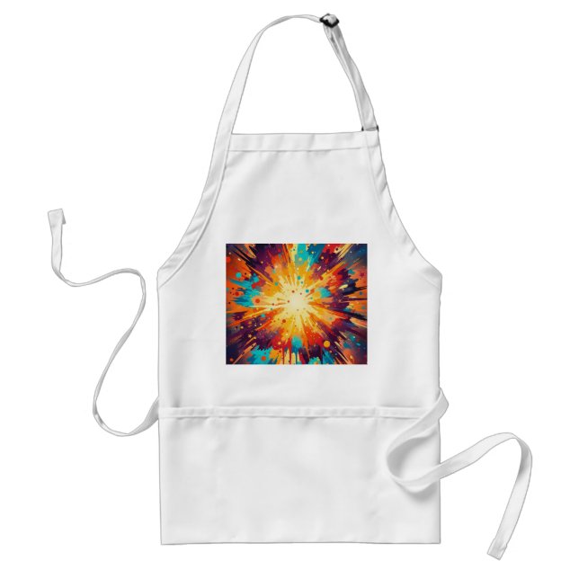 Avental Cosmic Burst Abstract Splatter Art (Frente)