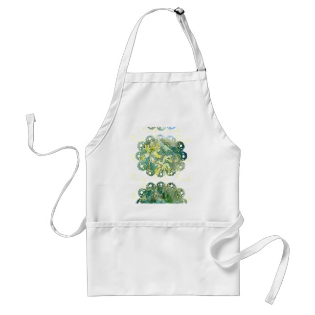 Avental Cowslips Primula veris floral Apron com borda de r (Frente)