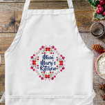 Avental Cozinha de Mimi Personalizada<br><div class="desc">Este design apresenta uma coroa de cor rosa,  vermelha,  azul vibrantemente colorida no estilo floral mexicano. Pode ser personalizado para incluir um nome junto com "Mimi's Kitchen. O presente perfeito para aquela avó especial para qualquer ocasião.</div>