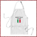 Avental Cozinha de Sinalizador Italiano Vermelho e Branco<br><div class="desc">Design de bandeira italiana verde-vermelha e branca - adicione seu nome para personalizar!</div>