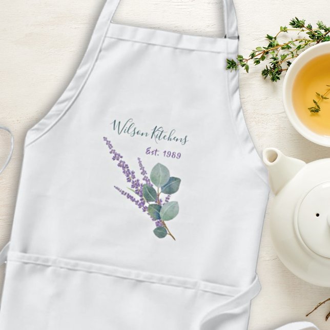 Avental Cozinha Eucalyptus de lavanda ou jardinagem Apron (Criador carregado)