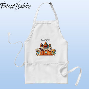 Avental Cozinha Gingerpão Cozinha Garota e Gráfico de Bisc