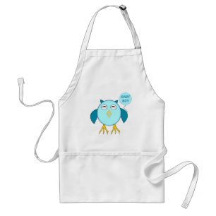Avental Cozinhar de Coruja Azul-Bonitinho Apron