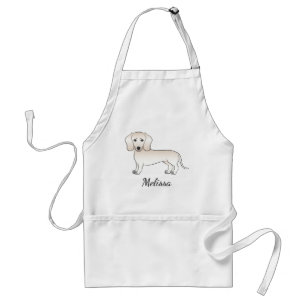 Avental Cream Casaco Dachshund Cartoon Dachshund Cão Com N