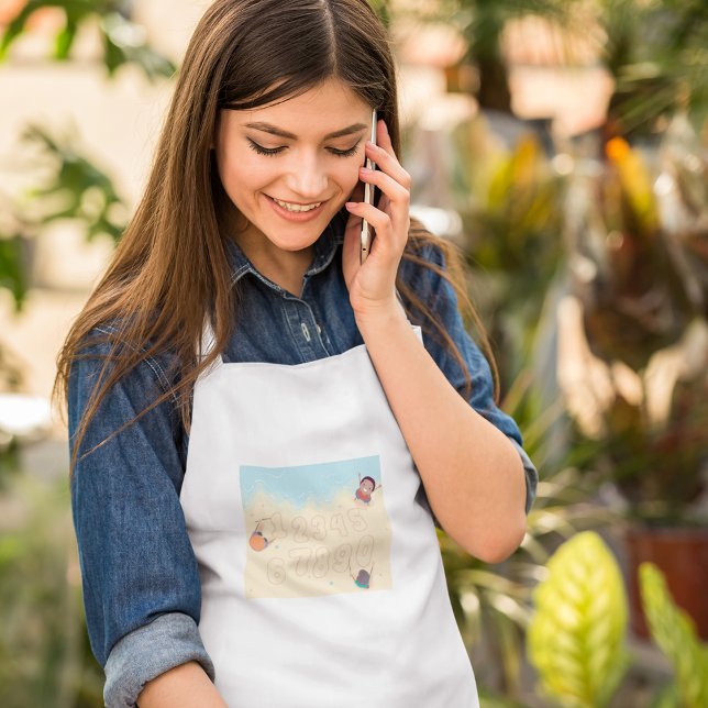 Avental Crianças Escrevendo Números Na Apron Adulto Da Are (Criador carregado)