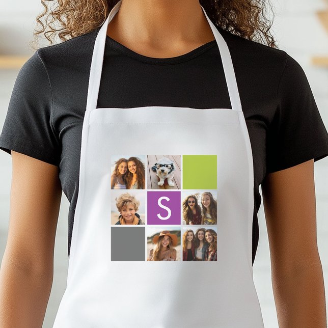 Avental Crie seu próprio Monograma Personalizado de Colage (Personalized Kitchen Apron)