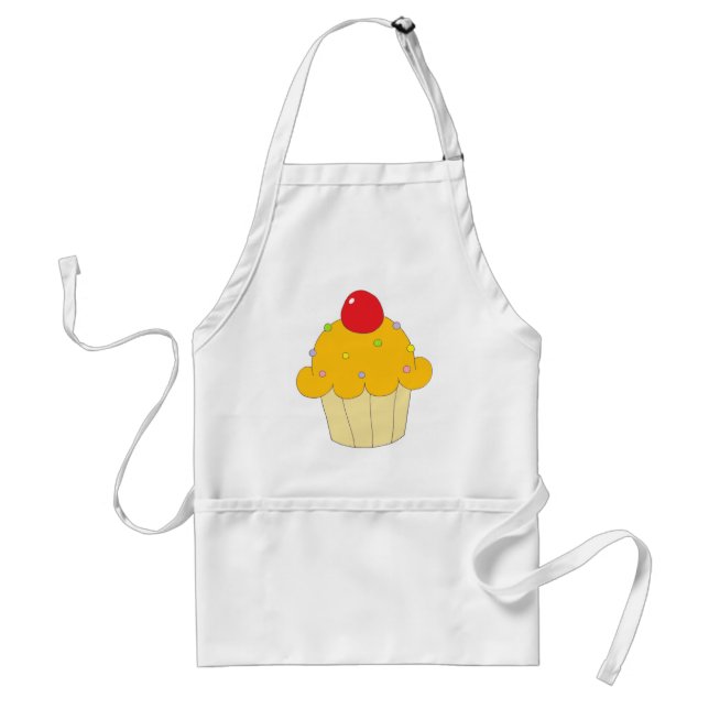 Avental Cupcake alaranjado (Frente)
